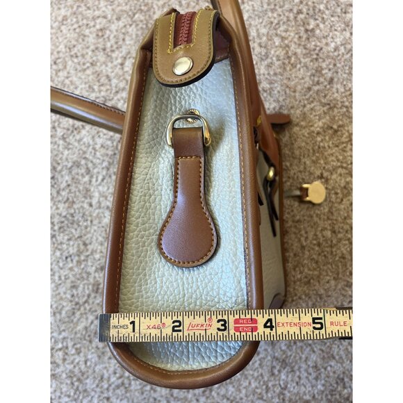 Dooney & Bourke VTG All Weather Satchel Purse Ivory Pebbled Old Money Classic - Picture 16 of 16